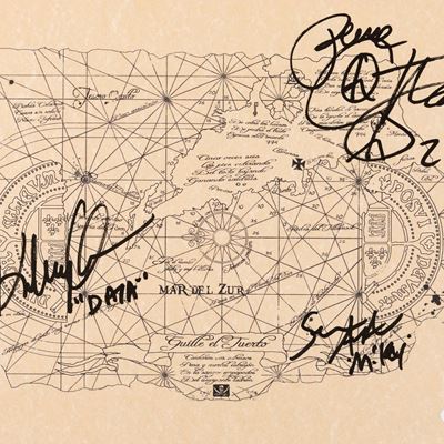 Mappa firmata del film 'Goonies' con autentica JSA