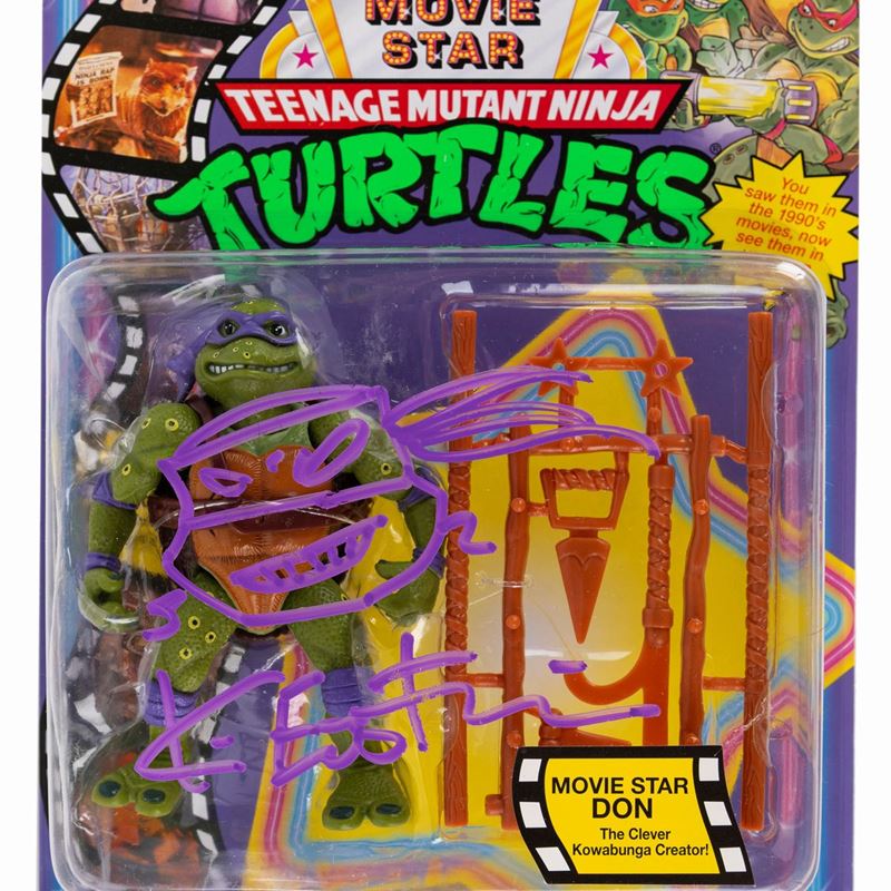 TMNT Kevin Eastman Signed Donatello Figure COA Teenage Mutant