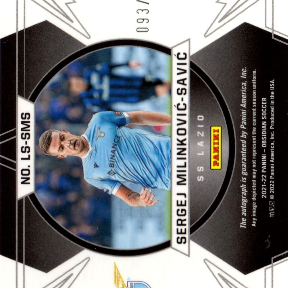 Sergej Milinkovic-savic - Card autografata Panini Obsidian Electric 93/149