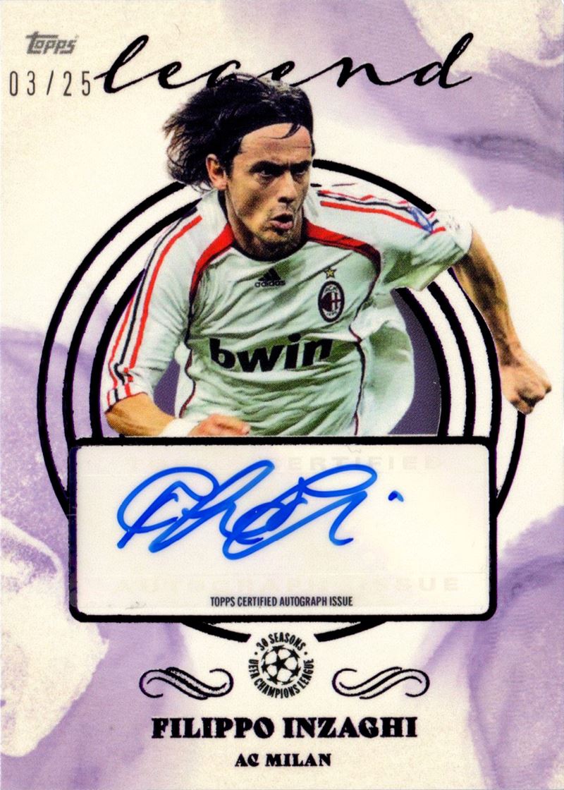 Filippo Inzaghi - Milan - Topps Pearl UCL Soccer 3/25 | Pop 