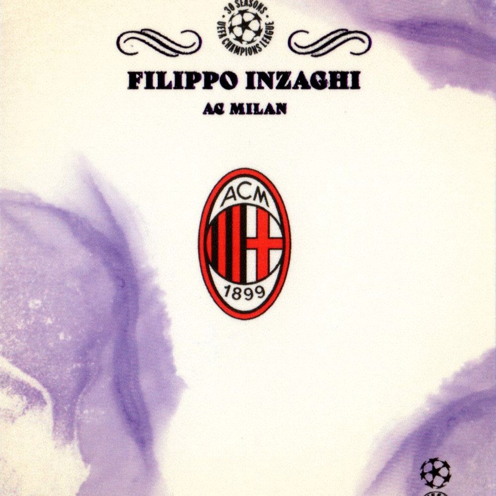 Filippo Inzaghi - Card autografata Topps Pearl UCL Soccer 3/25