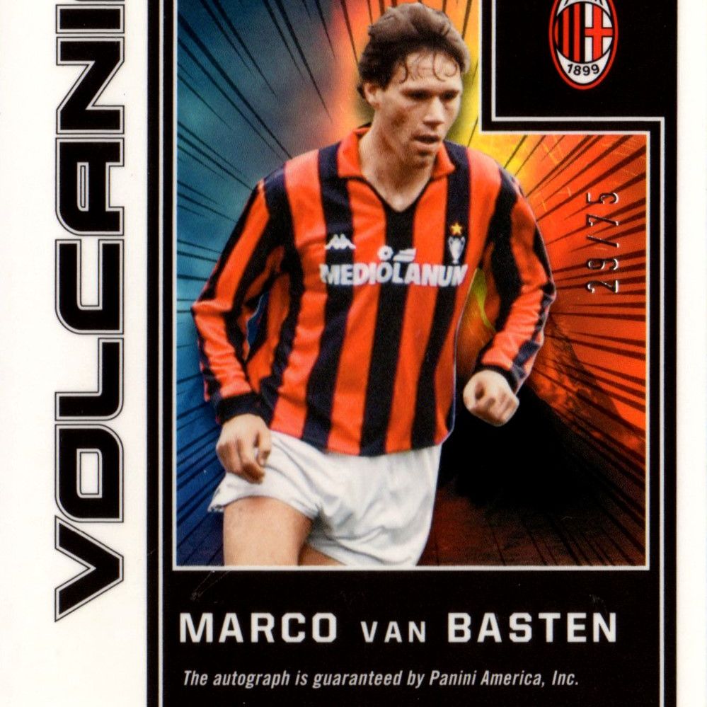Marco Van Basten - Card autografata Panini Obsidian 29/75
