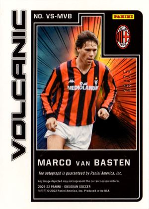 Marco Van Basten - Milan - Panini Obsidian Marco Volcanic 29/75 