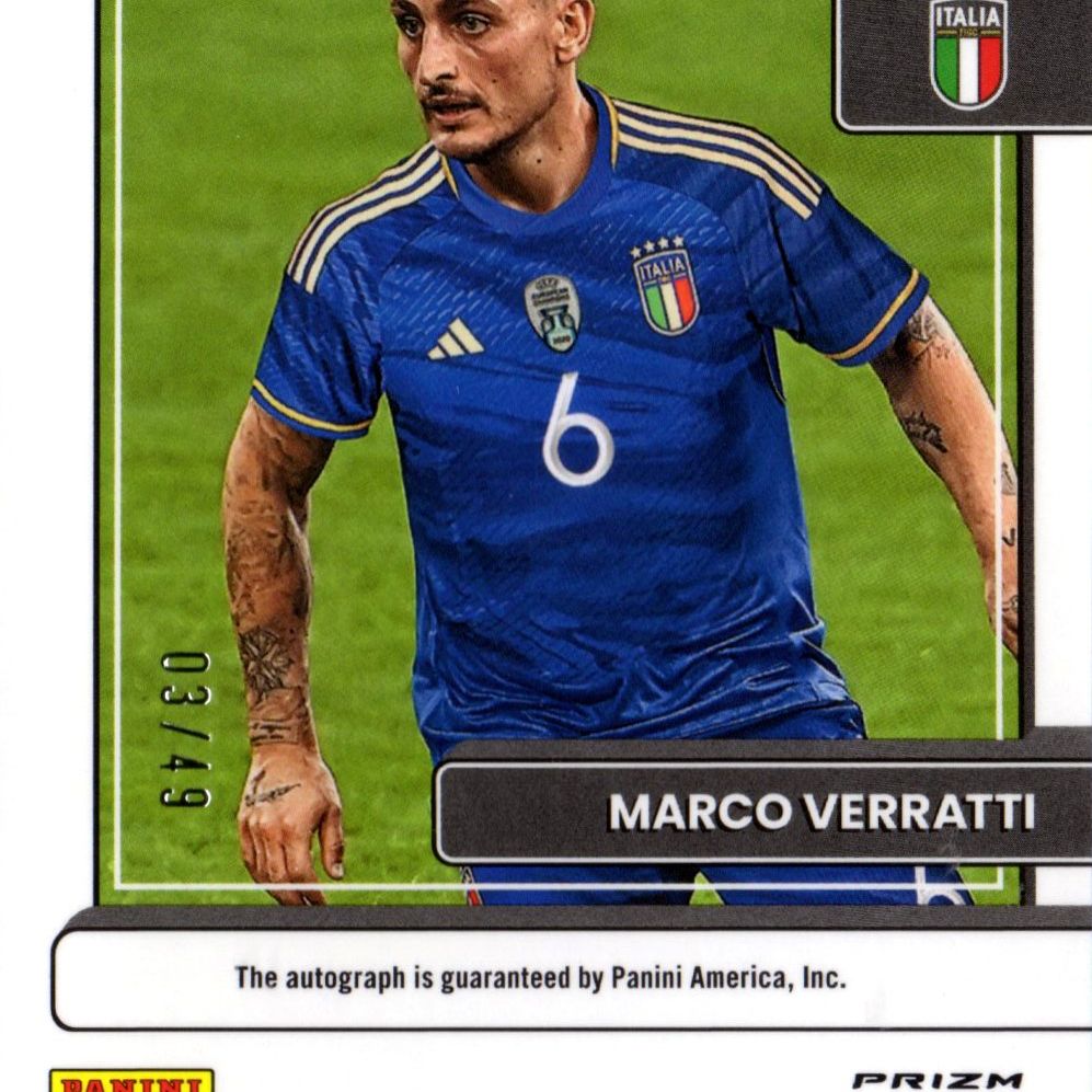 Marco Verratti - Card autografata, Panini Donruss FIFA Signature Series 3/49