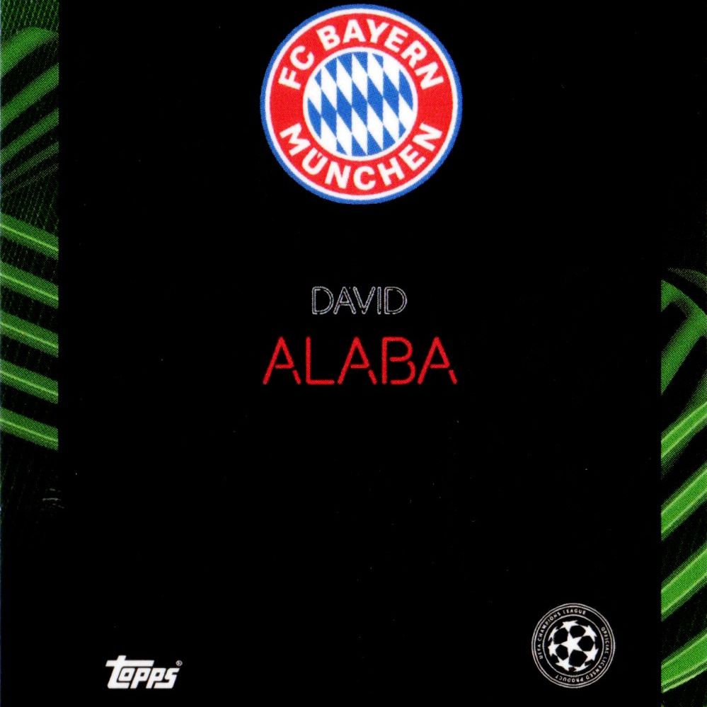 David Alaba - Card autografata Topps Uefa Champions League 67/99