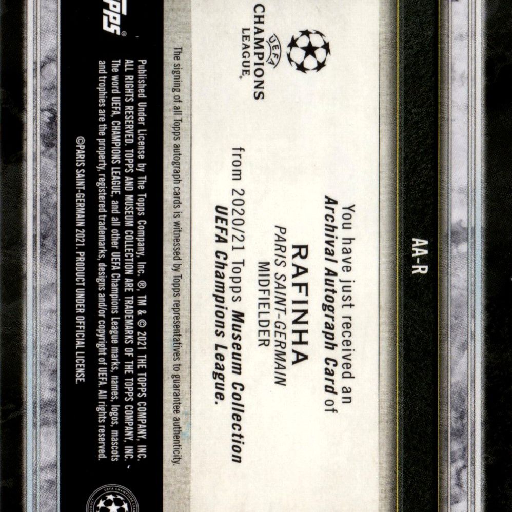 Rafinha - Card autografata dalla Topps - Museum Collection UEFA Champions League 229/250