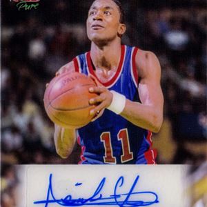 Thomas  Isiah  - Leaf Pro Set Pure Base Auto 1990 Green Spectrum