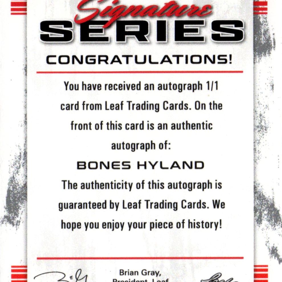 Bones Hyland - Leaf Signature Series Leopard Nuggets 1/1, card autografata