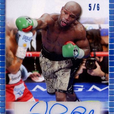 Card autografata Leaf Pro Set Pure Base 1989 Blue Pattern 5/6