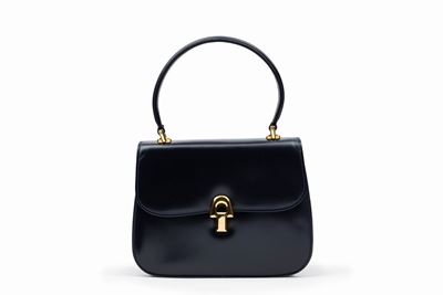 Borsa, pelle blu, anni '60