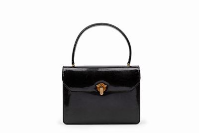 Borsa in pelle di lucertola nera, Anni '60