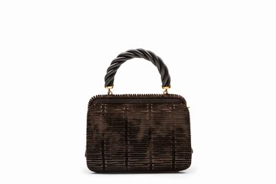 Borsa in velluto a righe, anni '60
