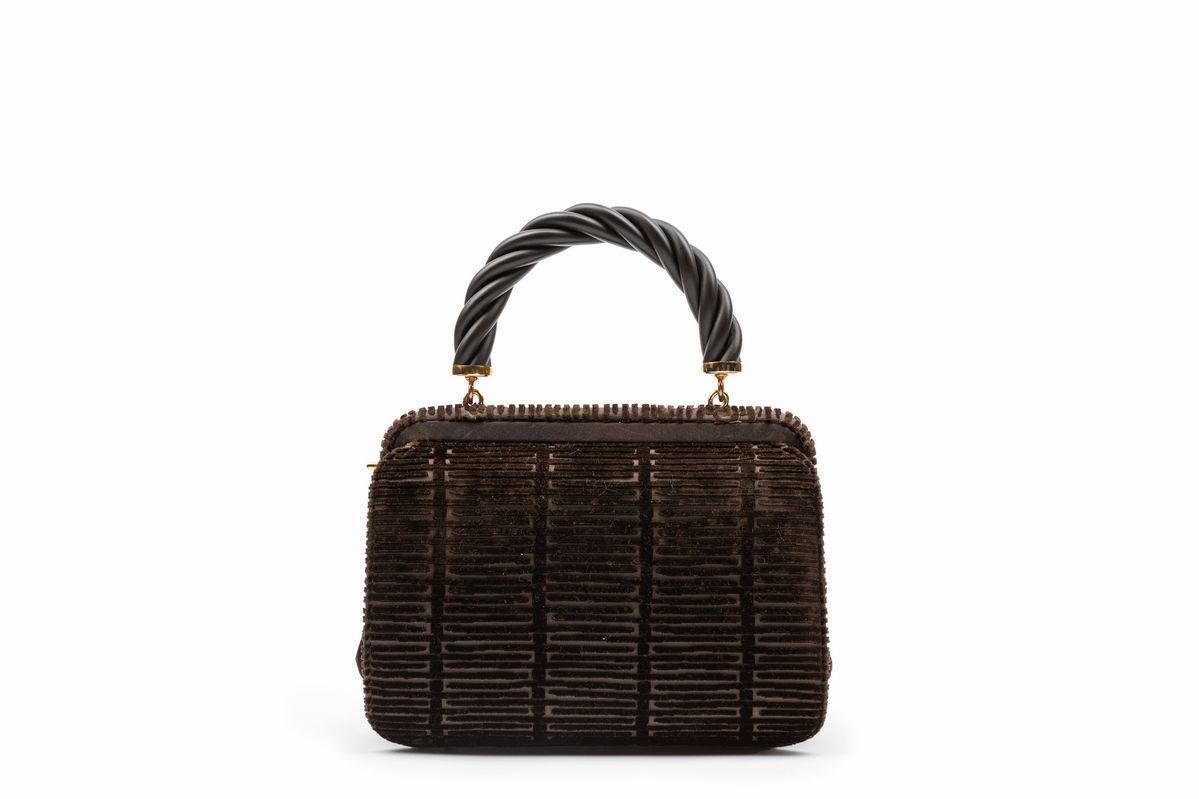 Gucci - Borsa in velluto a righe, anni '60