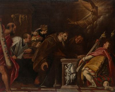 Fra' Sebastiano da Piacenza, San Carlo Borromeo e il miracolo della guarigione - olio su tela