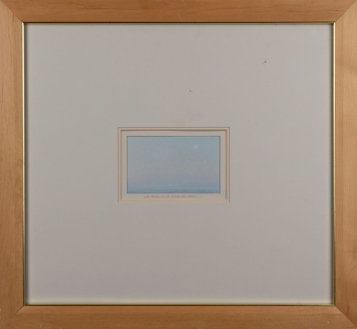 Piero Guccione - La luna e le linee del mare, 2007, olio su tavola