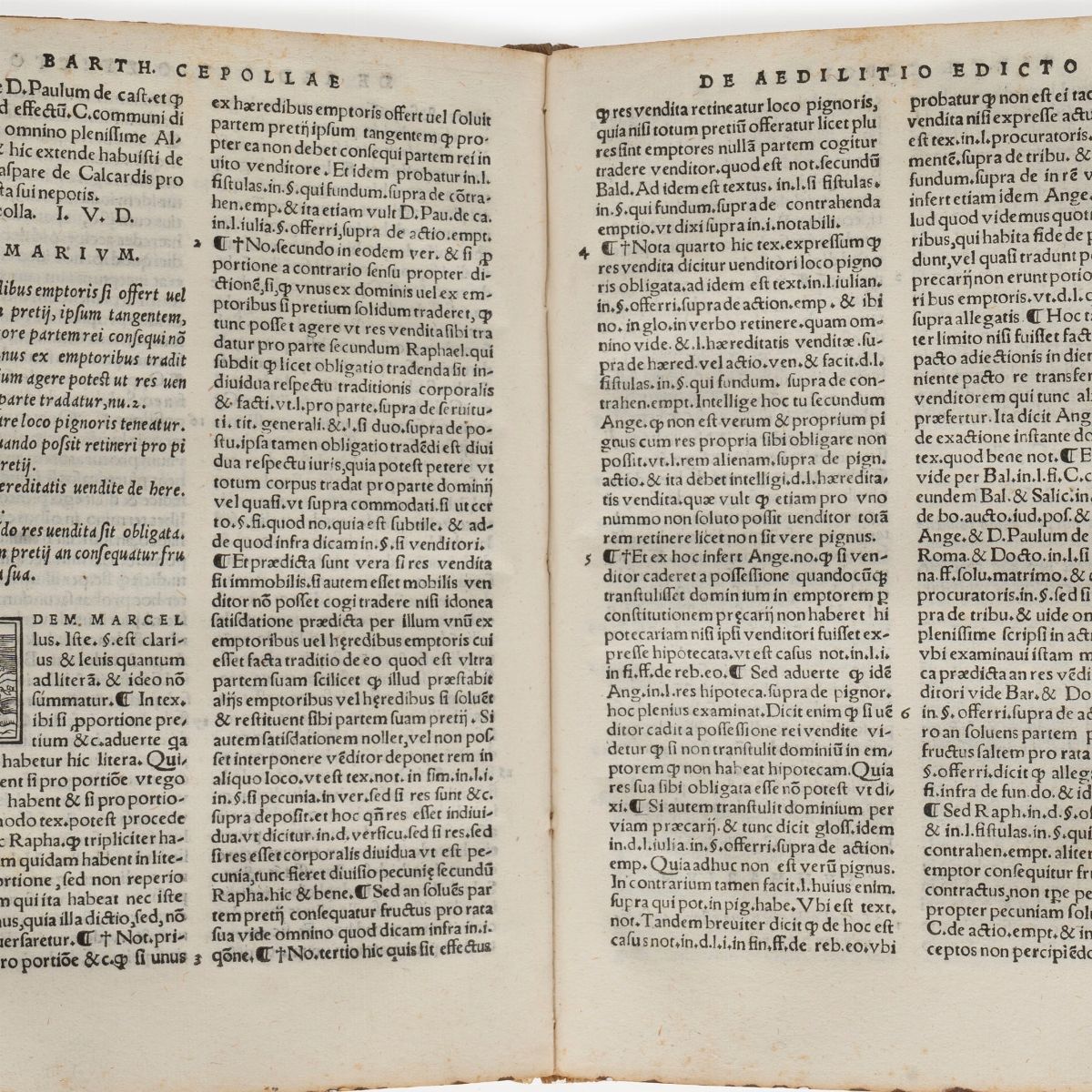 Bartolomeo Cipolla - Commentaria in tit.ff.de aedilitio edicto nunc primum in lucem edita, 1550