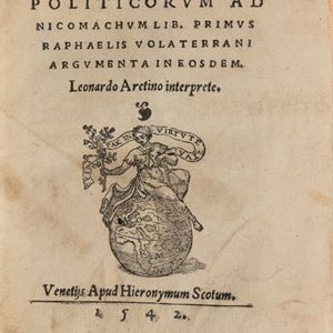 Aristotele - Politicorum ad Nichomacum li. primus [octavus]