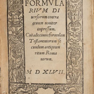 Bernardino Bindoni, Formularium diversorum contractuum noviter impressum, 1547