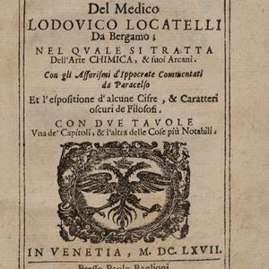 Lodovico Locatelli - Theatro d'Arcani which deals with the chemical art & its arcana