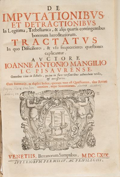 De Imputationibus et Detractionibus in Legitima, Trebellianica et aliis Quartis contingentibus bo...
