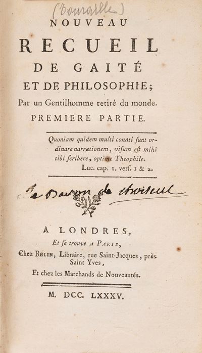 Nouveau Recueil de Gaité et de Philosophie, 1785