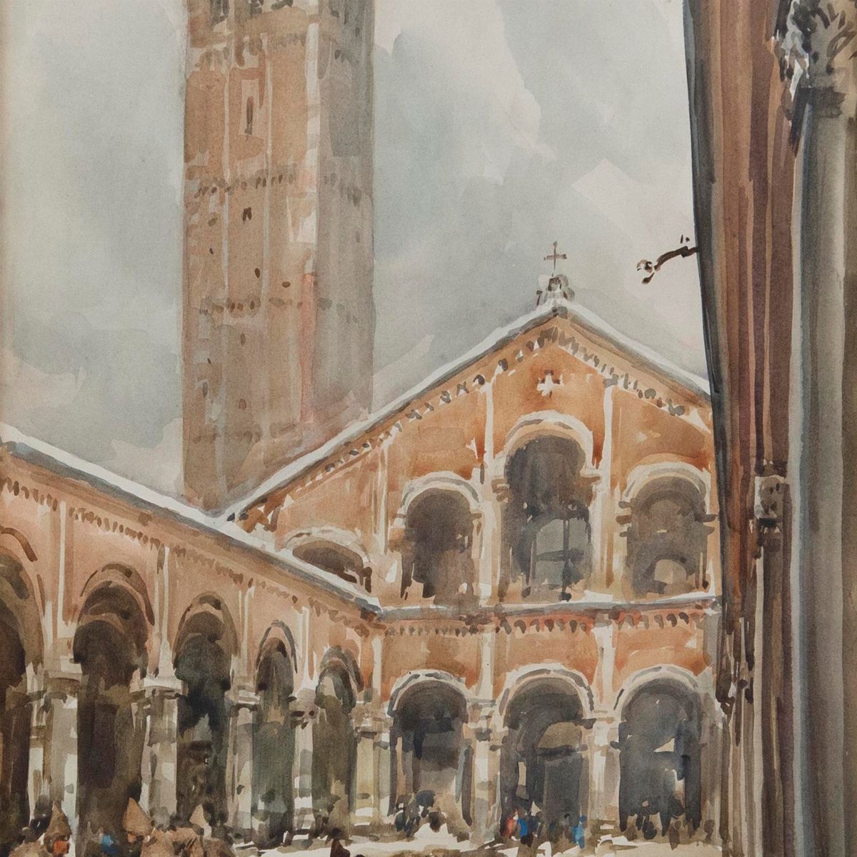 Aldo Raimondi - Vedute di Milano: Sant'ambrogio; la Darsena; Verso il Castello Sforzesco