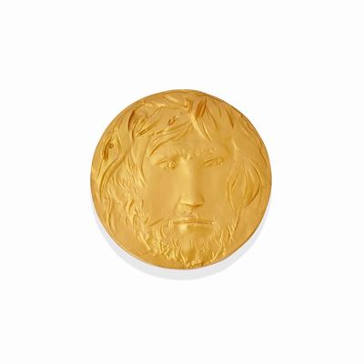 Medaglia in oro giallo 18k raffigurante il volto di Ulisse