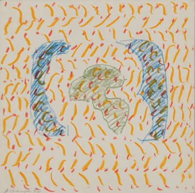Composizione, pastelli su carta, 1983