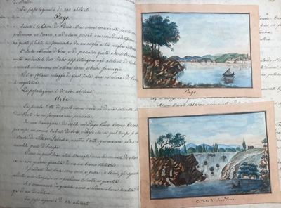 Dalmazia, manoscritto illustrato con tre acquarelli