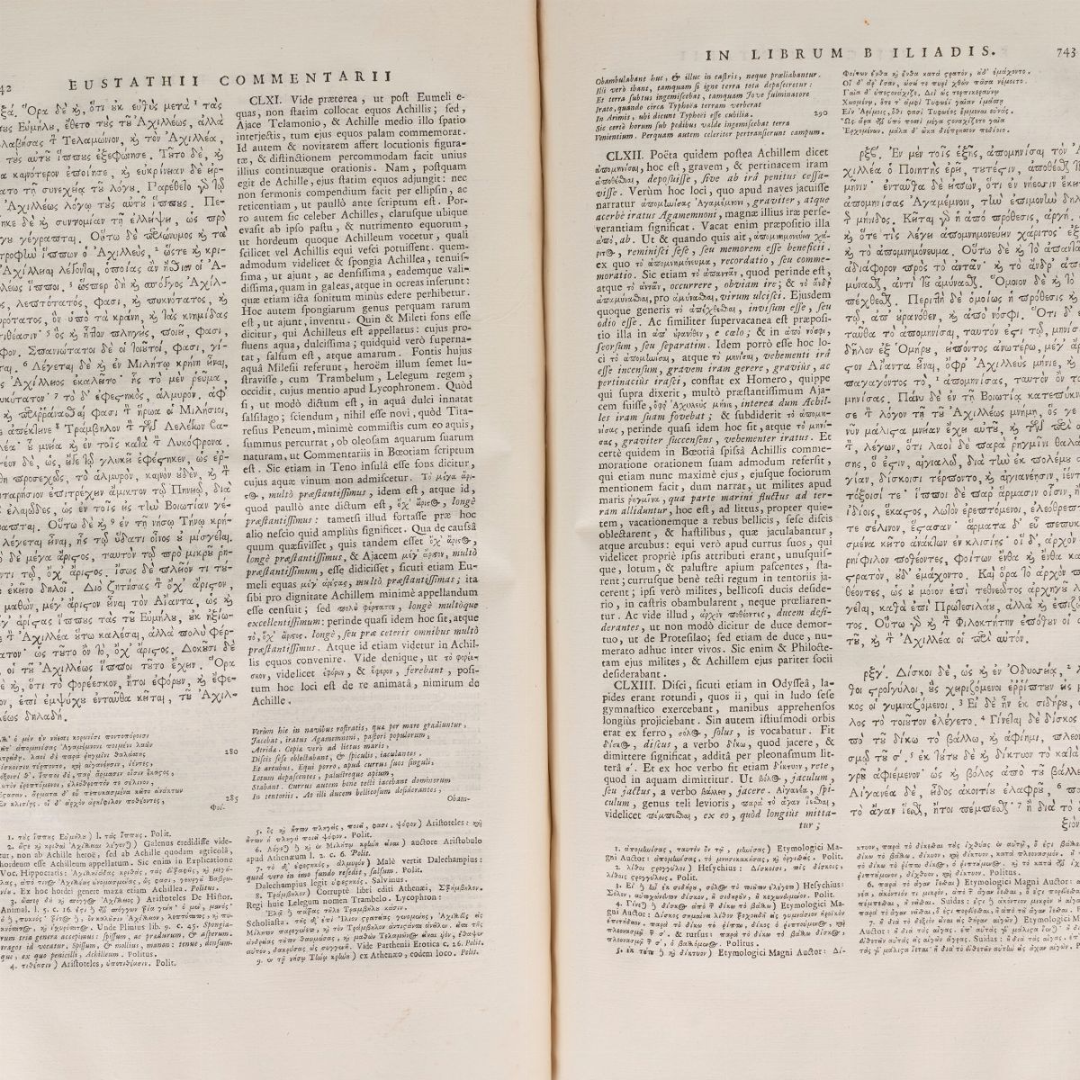 Alessandro Politi - Eustathius in Homerum, 1732, commento ad Omero in 2 volumi con incisioni