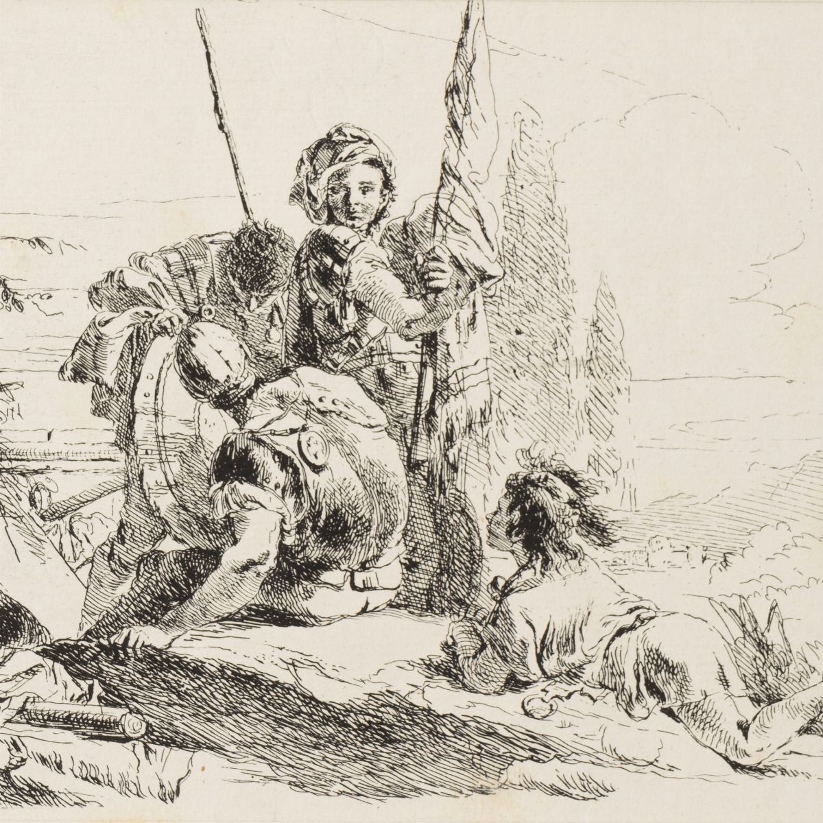 Tiepolo, Giandomenico - Tiepolo, Lotto di 10 incisioni del XX secolo