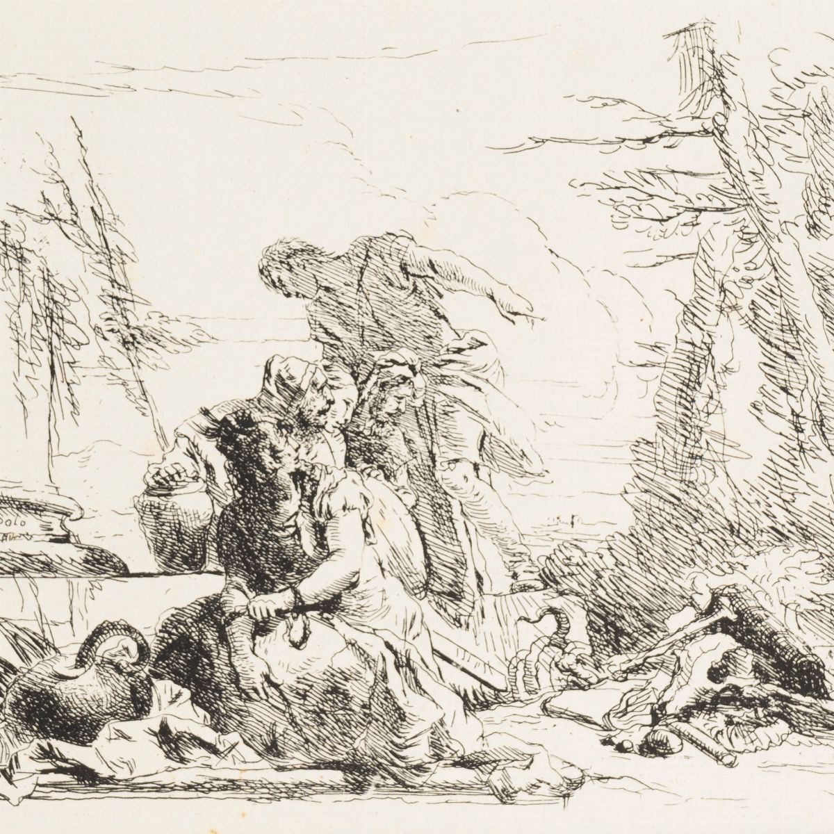 Tiepolo, Giandomenico - Tiepolo, Lotto di 10 incisioni del XX secolo