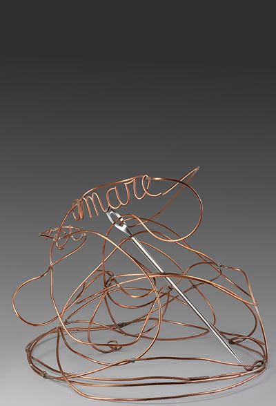 Ric-amare, acciaio, cm 62x90x68, 1999