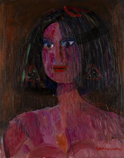 Elisabetta, olio su tela, cm 50 x 40, 1984