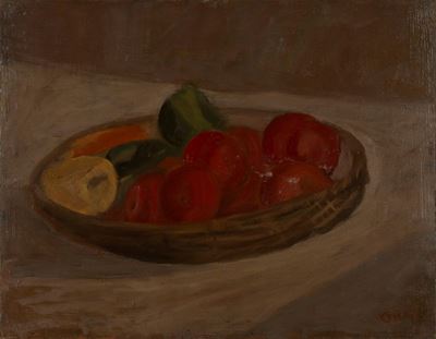 Natura morta, olio su tavola