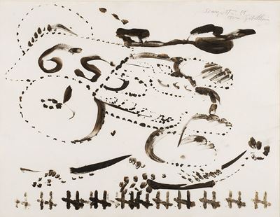 Scarpitta per Gibellina (incidente di macchina), gouache su carta