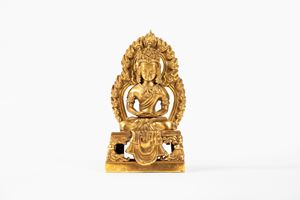  - Amitayus in gilded bronze, China, Qing dynasty, Qianlong emperor, 18th century