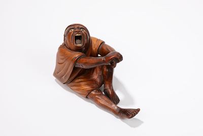 Okimono in legno, Giappone, periodo Meiji (1868-1912)