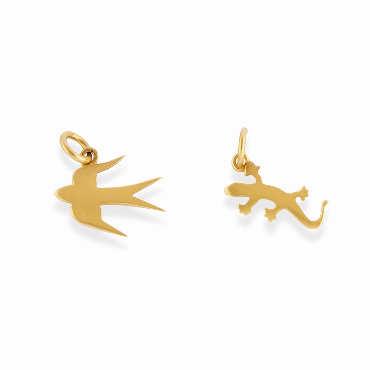 Dodo - Due pendenti in oro giallo 18K