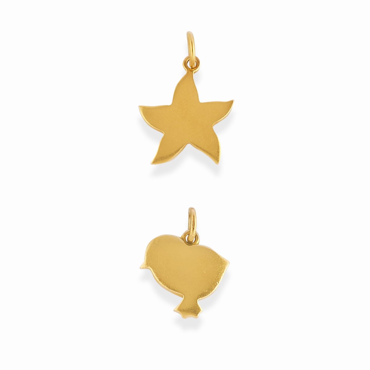Dodo - Due pendenti in oro giallo 18K