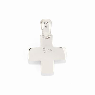 Pendente in oro bianco 18k a croce