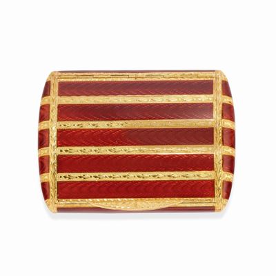 Portacipria, in oro giallo 18k con smalto