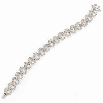 Bracciale in oro bianco 18k con diamanti taglio brillante