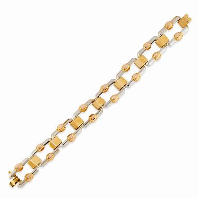 Bracciale in oro 18k con maglie rettangolari