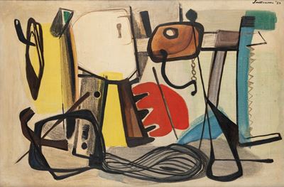 Attrezzi (olio su tela, 1952)