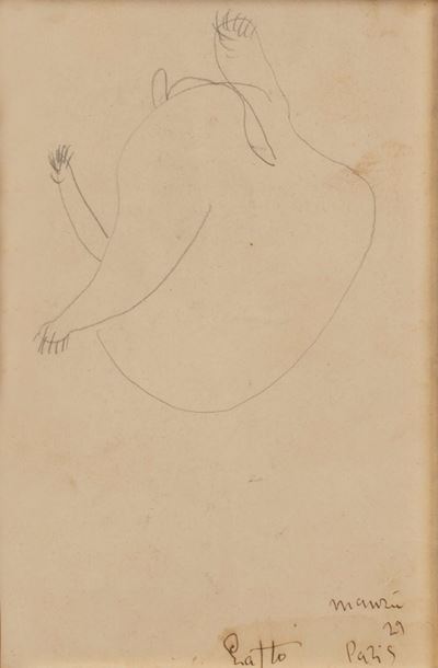 Gatto, china su carta, 1929