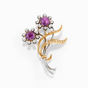Spilla in oro bicolore 18K
