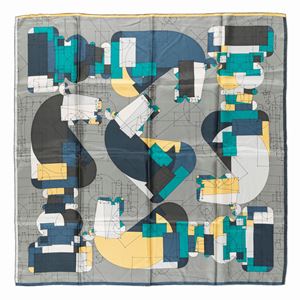 Echec Au Roi silk twill scarf