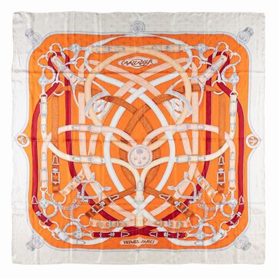 Henri d'Origny, Grand Foulard Cavalcadour, seta, 1982