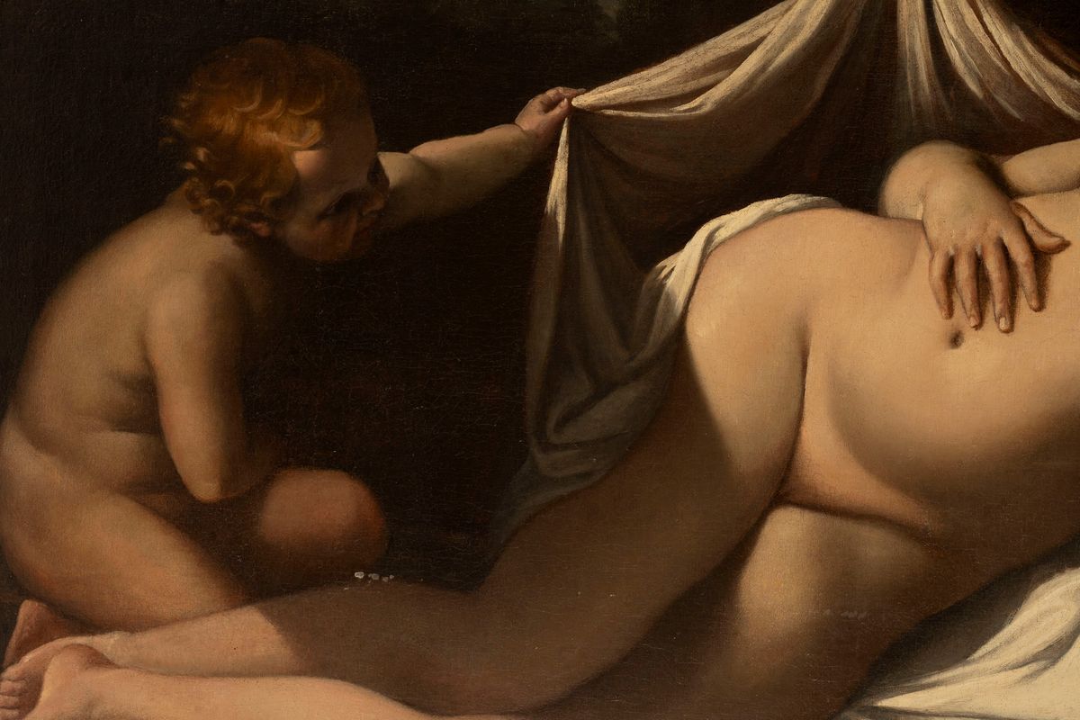 Attribuito a Giovanni Lanfranco (parma, 1582 – Roma, 1647) - Giovanni Lanfranco, Venere dormiente...